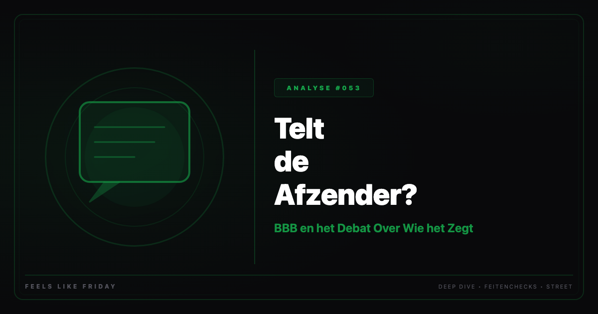 Telt de Afzender?