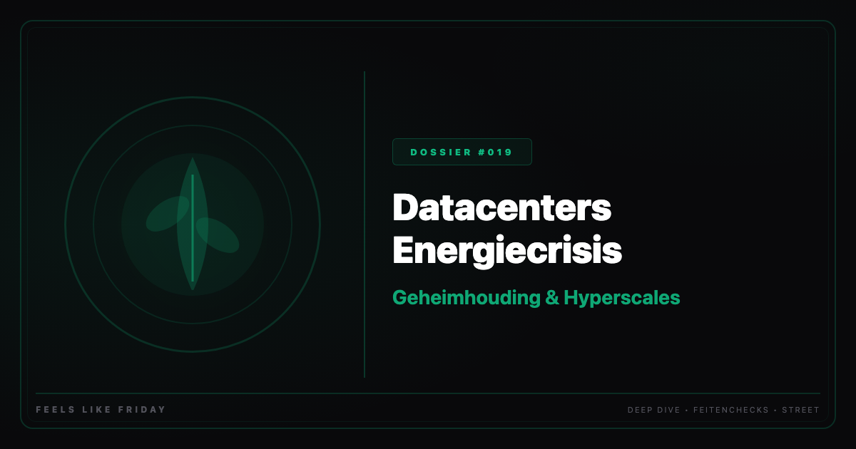 Datacenters - Energiecrisis & Geheimhouding